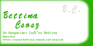 bettina csosz business card
